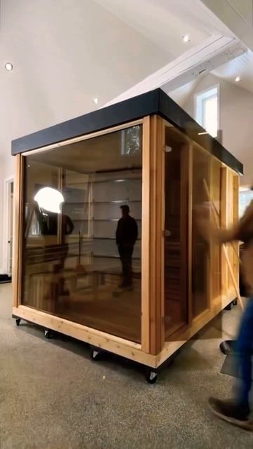 Модульная баня за 17 секунд! #минидом #дачныйдомик # смотреть онлайн