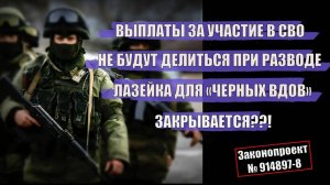 Выплаты за участие в СВО не будут делиться при разводе? Лазейка для "черных вдов" закрывается?