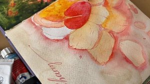 SPEED PAINT: peony | Пион акварелью