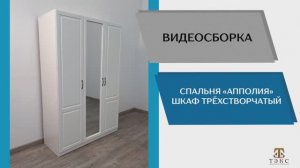 ТЭКС
Видео сборка. Спальня Апполия. Шкаф 3-х створчатый с зеркалом.