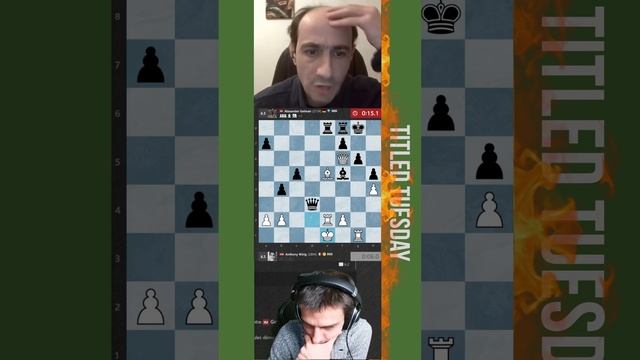 А ЧТО ТОГДА ДЕЛАТЬ?! // GM ANTHONY WIRIG vs IM ШУРА ГЕЛЬМАН  #chess #шахматы #shorts