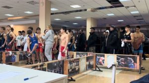 Взвешивание борцов до 45 кг на первенстве СКФО 2025 до 18 л