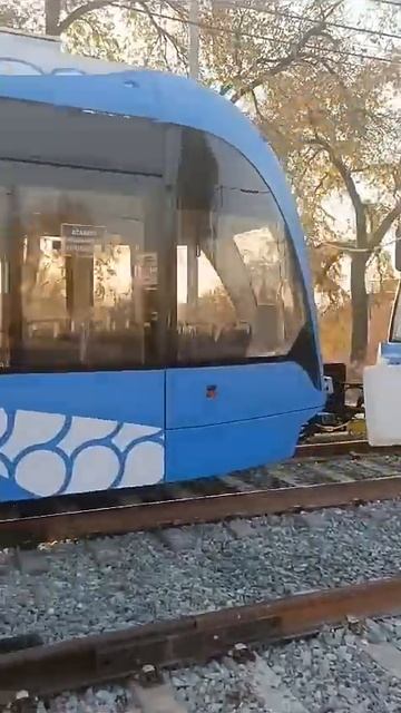 71-911 "ЕМ" Львёнок 5009,прицепной вагон 5011 по маршруту "СТ" ? смотреть онлайн