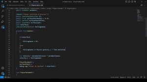 Динамическая система паркура Unity 3d Часть 15 (Определение скорости падения) в Unity