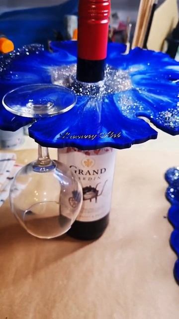 Мои работы из эпоксидной смолы. Держатель бокалов и по смотреть онлайн