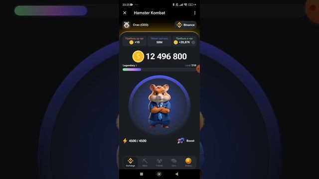 Hamster Kombat  Нашёл новый секретный код.