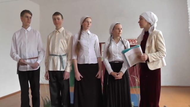 Концерт Пасхальный после трапезы.  16. 04. 2017. Пос. Потеряевка.