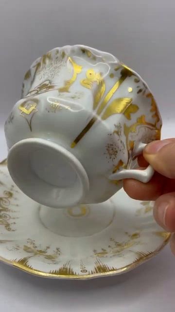 Старинная чайная пара C. Tielsch & Co. Германия. смотреть онлайн