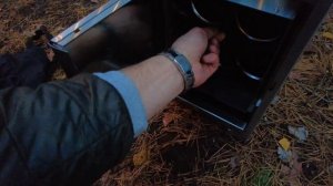 Сделал из палатки мобильную баню. Первый запуск