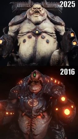 Сравнение врагов в DOOM: The Dark Ages и DOOM (2016).