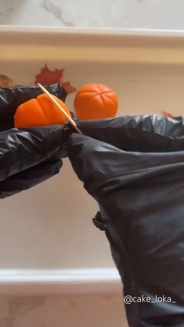 Тыква из мастики своими руками🎃 #тыквасвоимируками #?