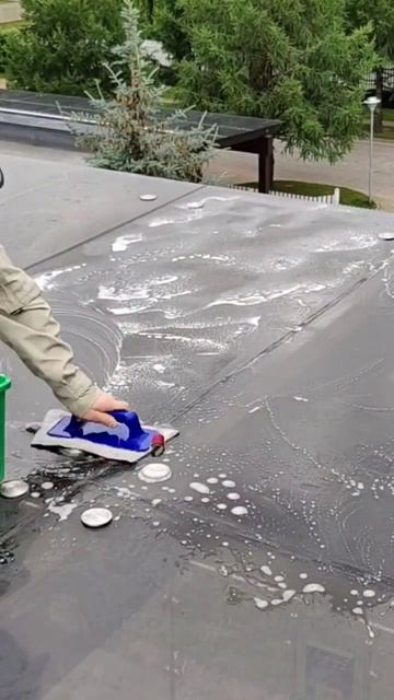 Мойка стеклянных навесов от водяного камня. #мойкавыс? смотреть онлайн