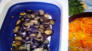 Маринованные баклажаны с овощами