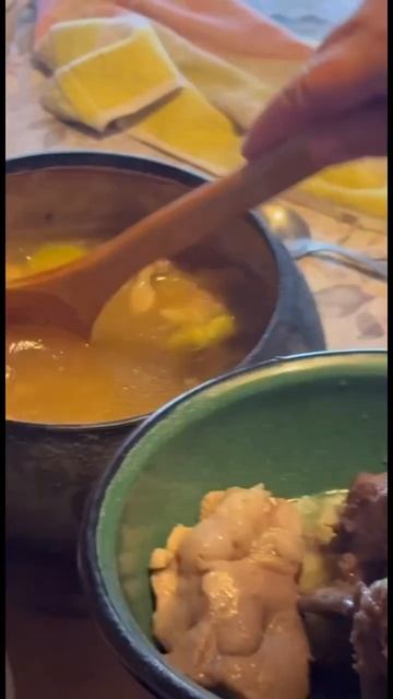 Обед из печи #мясонауглях #печь #чугун #обед #деревня