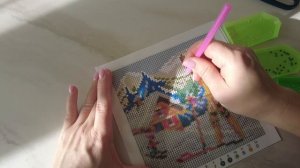 Алмазная мозаика из ФИКС ПРАЙС: распаковка, процесс, р?