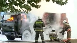 Сгорел КамаЗ