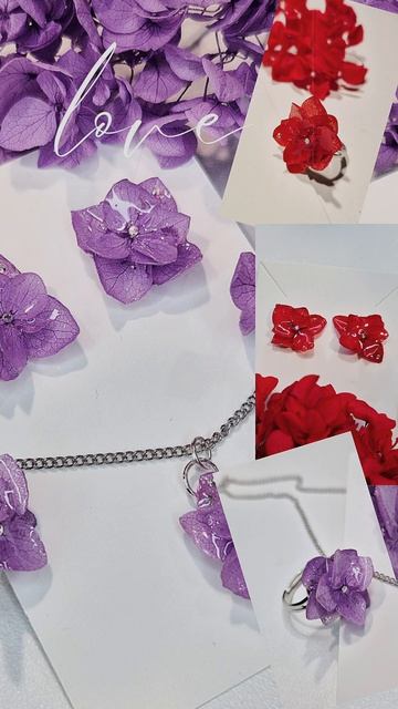 Украшения с настоящей гортензией 🌸 Доставка по Белар смотреть онлайн