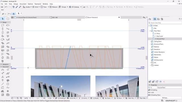 Моделирование и детализация фасада в ArchiCAD - Инструмент Для Фасада