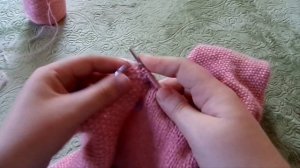 Кофта, джемпер регланом снизу на девочку. Вяжем росток спицами. Часть 2