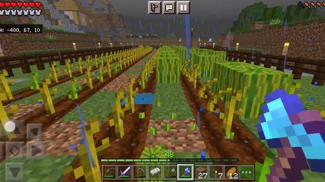 Новичок в Minecraft 1.18 на Андроиде. Серия 218. Первый урожай арбузов.