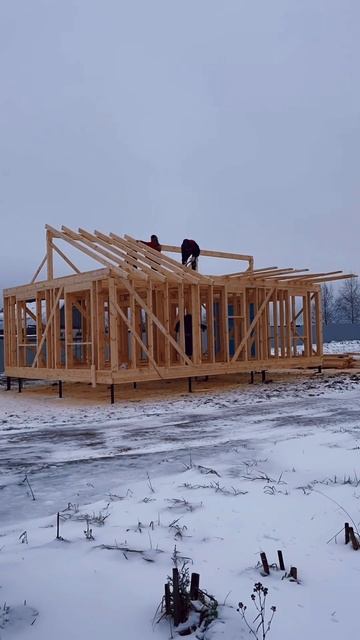 Процесс строительства каркасного дома смотреть онлайн