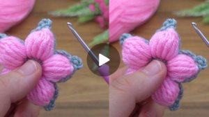 Цветок крючком / мастер класс #Анявяжет #вязаниекрючком #веселыепетельки