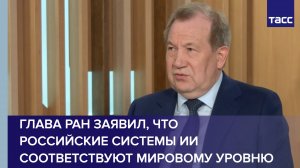 Глава РАН заявил, что российские системы ИИ соответствуют мировому уровню
