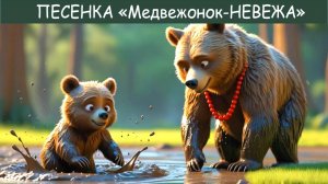 🎵 Песенка  Медвежонок-невежа 🐻 весёлая и поучительная история для малышей по стихам А.Барто
