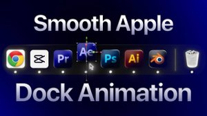 Анимация панели приложений Dock в After Effects