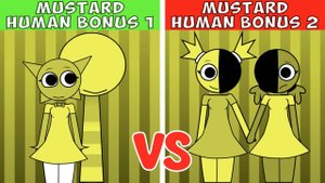 SPRUNKI: MUSTARD HUMAN BONUS 1 VS 2! 💛👥 | КТО ЛУЧШЕ?