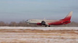 Новая полоса в аэропорту Благовещенска приняла первый борт Boeing 737-8LJ RA-73223 "Астрахань"