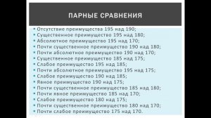 Метод парных сравнений