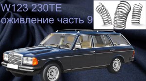 W123 230TE пружины, амортизаторы, задние фонари и стекло