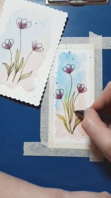 простые акварельные рисунки смотреть онлайн