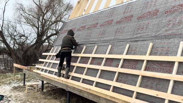 Каркасные дома. А фрейм. Процесс строительства. смотреть онлайн