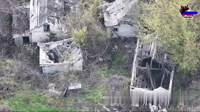 Кадры из н.п. Торское, о взятии которого ранее доложили в МО РФ. смотреть онлайн