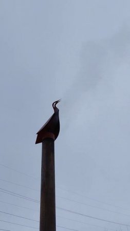 Флюгель-дымник аист в действии