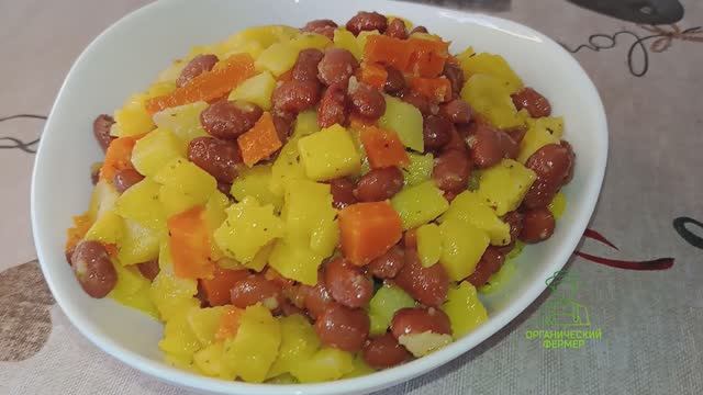 Постный салат из 3 варёных овощей | Сытно, вкусно и полезно каждый день!