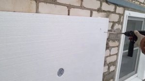 Утепляем кирпичную стену пенопластом #стройка #дача #о