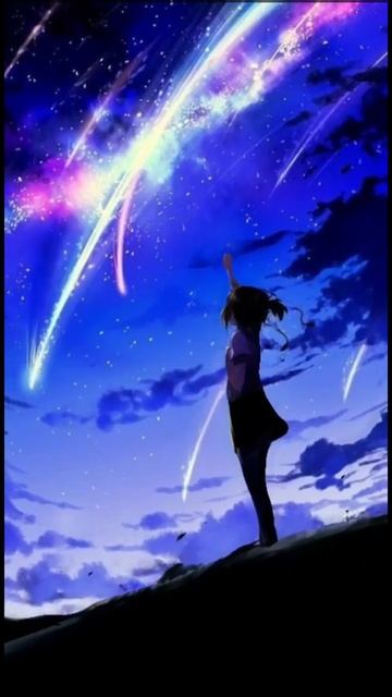 ночное небо// #аниме #anime #art смотреть онлайн