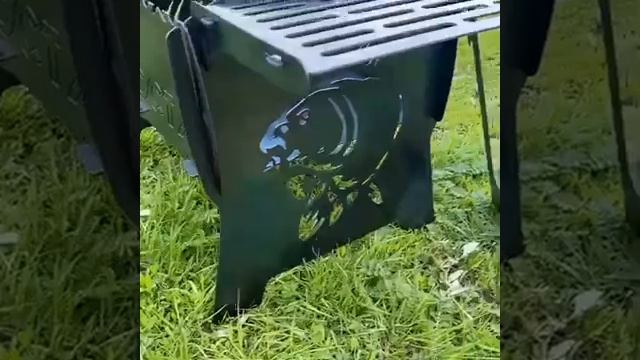 Мангал "Рыбак" 2 мм.  с воронением смотреть онлайн