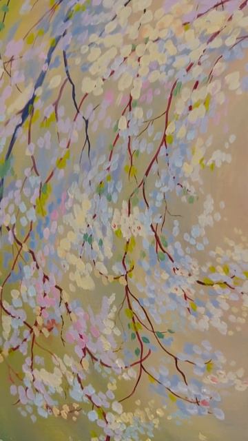 Весна. Картина с цветами. Бегущая девочка картина. Теплая картина. Весенний пейзаж. Весенние цветы. смотреть онлайн