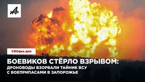 Боевиков стёрло взрывом: дроноводы взорвали тайник ВСУ с боеприпасами в Запорожье