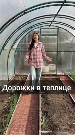 Как и из чего у нас сделаны дорожки в теплице.