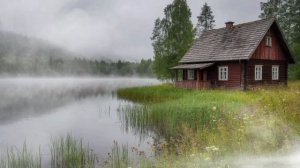 Снятие стресса, расслабляющие звуки природы на туманном озере.