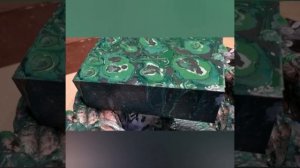 Создание имитации малахита акриловыми красками.