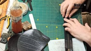 Шьем сумку из кожи без выкроек и лекал. CROSS BODY, Бананка,