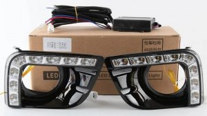 ДХО для Toyota Land Cruiser Prado 150 2009-13 с поворотниками (черные)