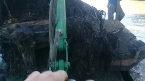 Очистка от коряг и восстановление пруда в деревне Юсупово Домодедовского района.