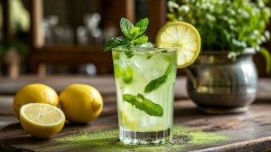 Лимонад из зелёного чая